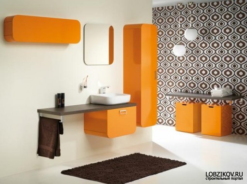 Мебель в оранжевом цвете