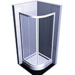 Товар Душевой уголок Vidima Тренд сегмент 80х80 белый профиль, прозрачное стекло, 550 мм радиус